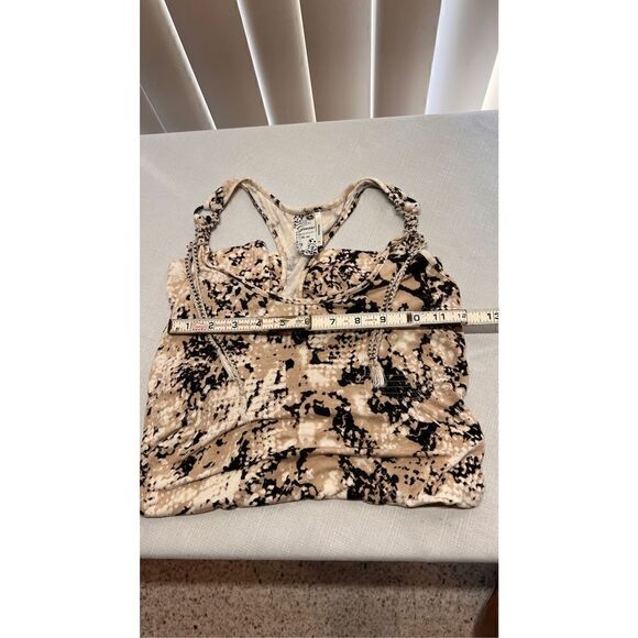 Guess Women's Snake Print Racerback Tank Top Sleeveless Brown Black Size XS - Picture 8 of 14